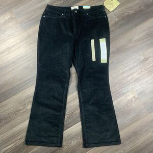 Sonoma Life+Style Women's Mid Rise Black Bootcut Corduroy Pants Size 16 S
